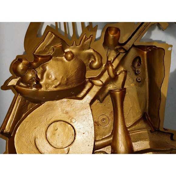 30" Vintage ©1971 Syroco Inc Bluegrass Music Mandolin Wall Decor Mold #7236 - Picture 8 of 8